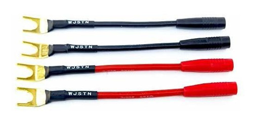 Cable Adaptador Wjstn, Hembra A Espiga, 4mm, 4 Unidades