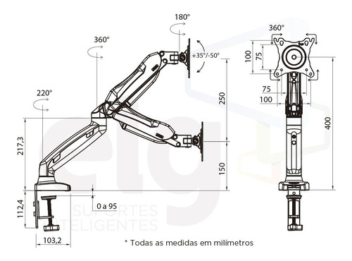 Enviando Normalmente Suporte ELG F80n De Mesa Para Tv/monito