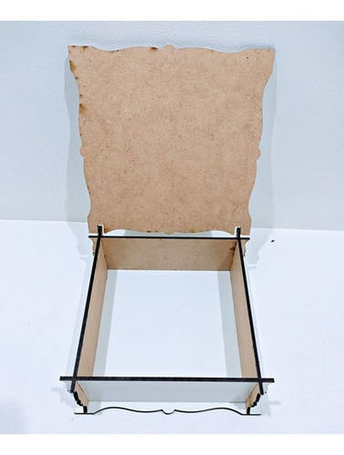 Imagem 5 de 8 de Kit 10 Caixas Casamento Lembrancinha Brasão Mdf - 12x12x5