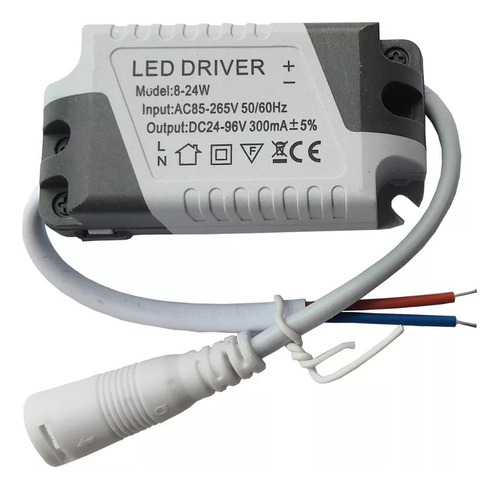 Pack 10 Balastro Led Driver 8-24w 300ma Transformador