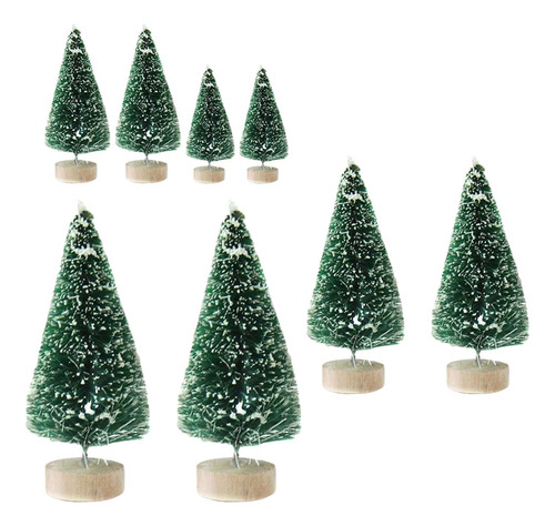 8 Uds. Cepillo De Botella De Árbol De Pino En Verde Oscuro