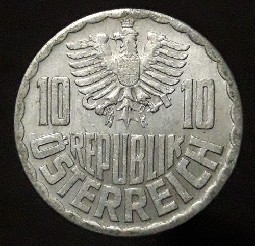 Moneda Austria 10 Groschen 1965 