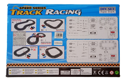Pista De Carrera Con 2 Autos A Control Remoto Pistas Color Negro