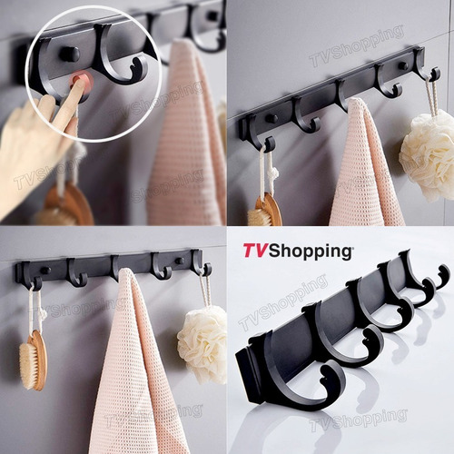 Toallero De Baño Plegable De Aluminio Ahorro Espacio Moderno