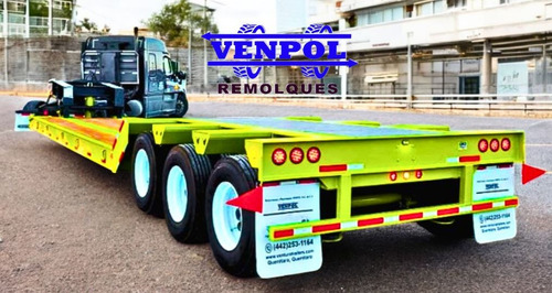 Lowboy Cuello Desmontable Venpol 60tons Cama 8m De 3 Ejes