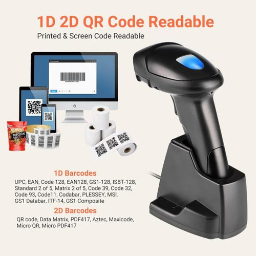 Tera Escáner De Código De Barras Inalámbrico 1d 2d Qr Con Ba