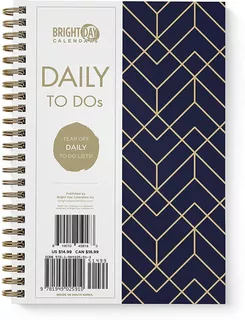 Cuaderno Verificador De Tareas To Do List Daily Azul Y Oro