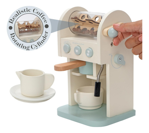 Set De Juego Para Niños Toodly Wooden Para Hacer Café Con Mo