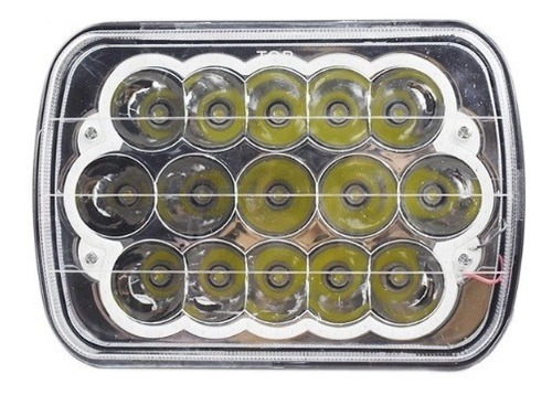 Imagen 2 de 9 de Ópticas 15 Led 45w H4 Alta Baja Posición 7 Pulgada X 2