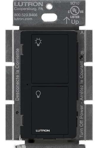 Interruptor Switch On/off, Serie Pro Color Negro Lutron