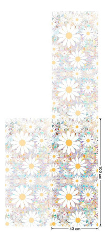 Película Adhesiva Para Ventana Con Diseño De 43cmx100cm