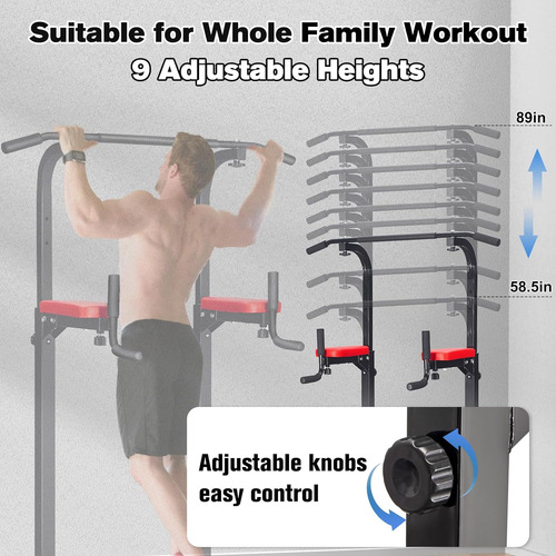 Power Tower Pull Up Dip Station Equipo De Entrenamiento...