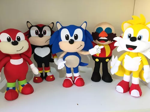 TURMA DO SONIC EM FELTRO - 6 PERSONAGENS.