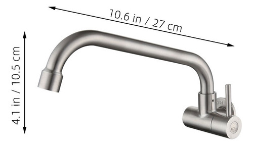 Grifo De Agua Giratorio Con Salida Extendida De 1 Pieza Para
