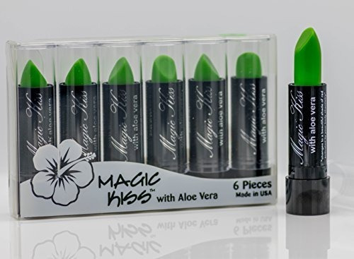 Magic Kiss Lipstick Set Aloe Vera Color Changing Green Hecho