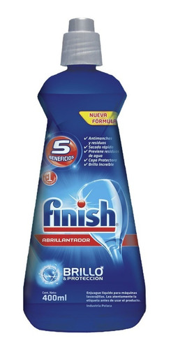 Imagen 3 de 7 de Combo Abrillantador Lavavajillas Automatico Finish 400ml X12