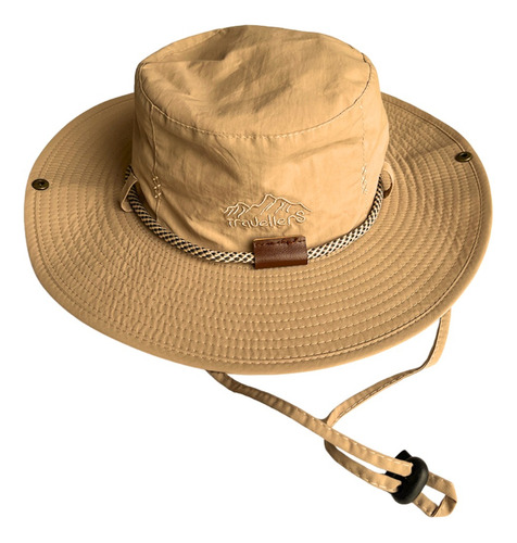 Travellers Cordón Sombrero Safari De Pesca - Beige