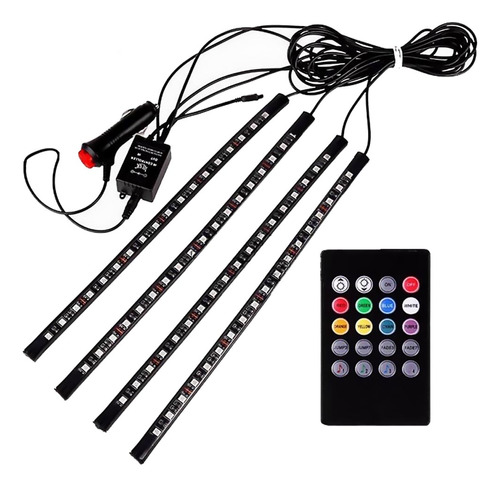 Lámpara De Pie Led Para Coche, Luz Musical Rgb, Multicolor