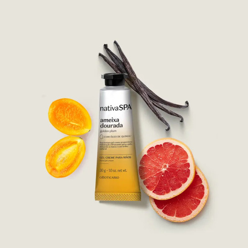 Gel Creme Para Mãos Nativa Spa Ameixa Dourada 30g