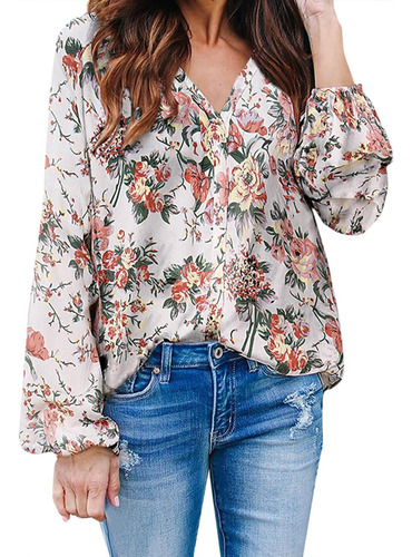 Zanzea Mujer Casual Blusas Camisas Tops Elegantes #skuh60450