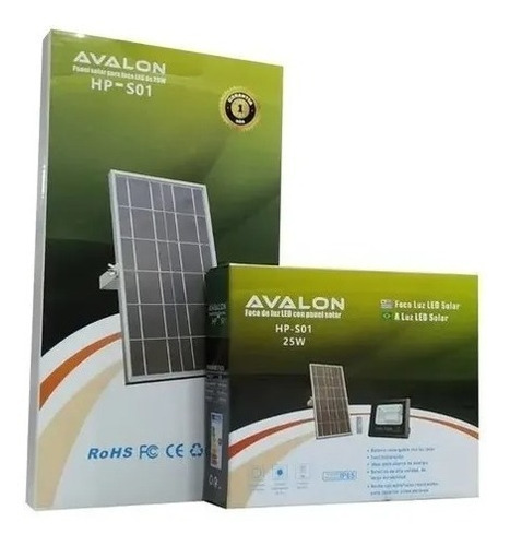 Lampara Solar Led 25 W C Sensor Patio Jardin Calles Exterior