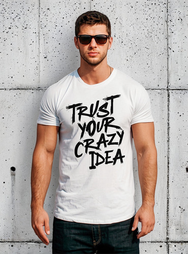 Polera Blanca Hombre Tx Algodon Cree En Ti Poder Personal