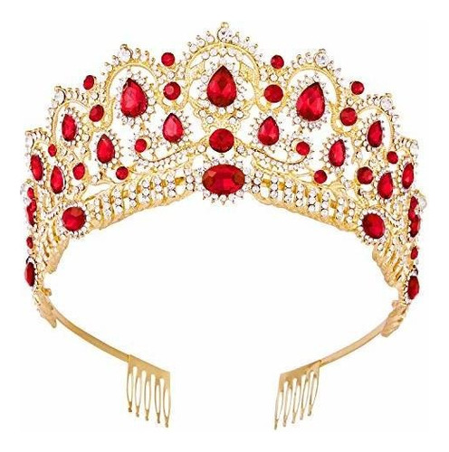 Diademas - Tiara,vofler Gold Crown Baroque Vintage Headband