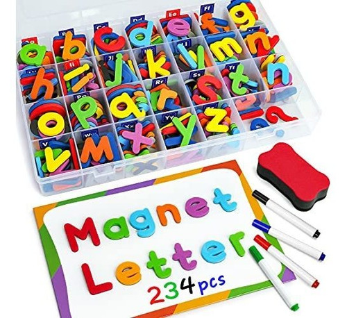 Juguete Educativo Letras Magnéticas  Abc Son 234 Piezas   