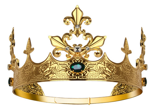 Corona De Rey Ajustable Para Hombre Disfraz Medieval