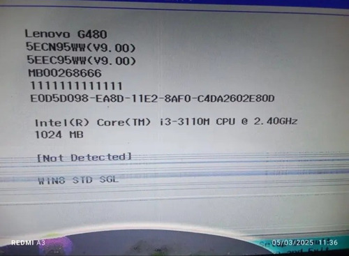 Lenovo G480, Intel Core I3, 4gb Ram, Windows 10 (Usado)