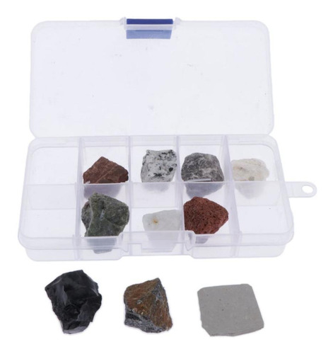 10 Piezas De Colección De Piedras Minerales De Roca,