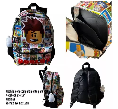 Mochila Masculina Infantil Roblox Costas Lancheira Estojo - Chic