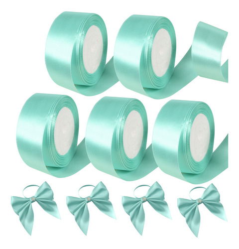 -de 5 Rolos De Fita De Cores De Decoração De Cetim 4 Cm 114-