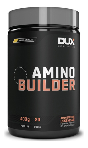 Aminobuilder Com 3g De Creatina 400g - Dux Nutrition Sabor Frutas Amarelas