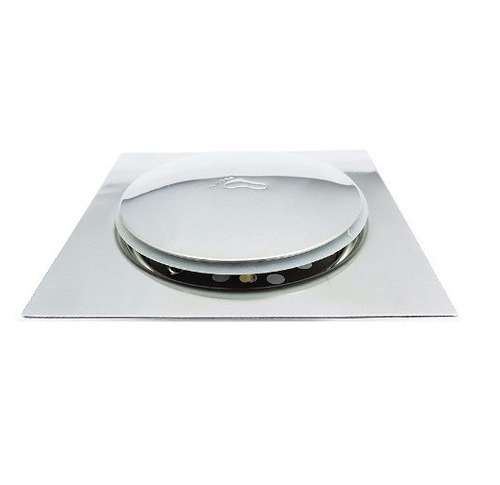 Ralo Click Inteligente Em Inox 10x10 Cm + Porta Grelha