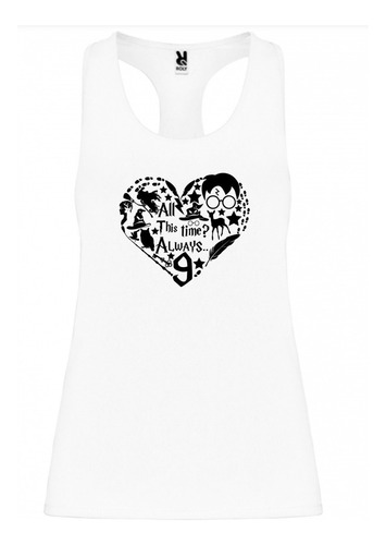 Musculosa Para Dama Estampado De Harry Potter Corazón 