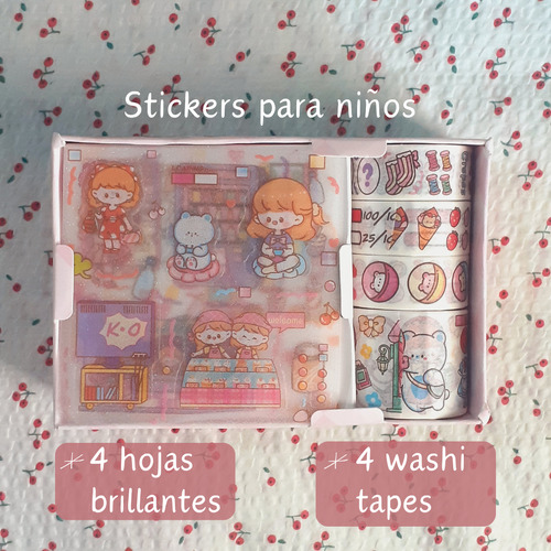 Stickers Y Cintas Washi Tape Para Niños 