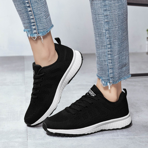 Y Shoes Flying Woven Sports Mujeres Malla Transpirable Casua 