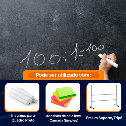 Lousa Preto Infantil 40x30 Quadro Educativo Suporte Com Giz