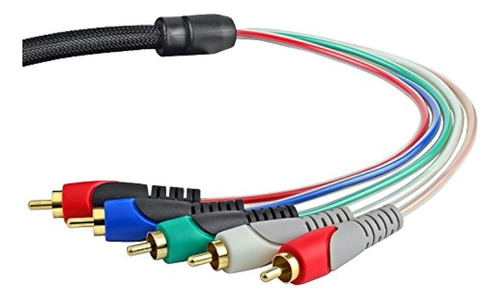 Mediabridge Cable Rca Componente Video Con Audio Negro