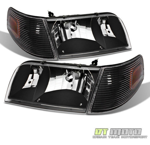 Par Faros Negro Interior Ford Crown Victoria Lx 2008 4.6l