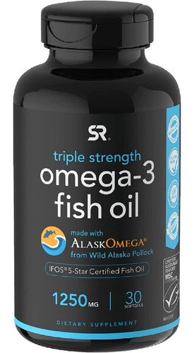 Aceite De Pescado Omega 3 Sports Research 30 Capsulas