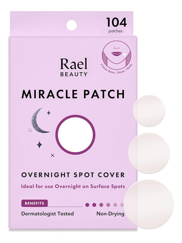 Rael Pimple Patches, Miracle Overnight Spot Cover - Hydrocol