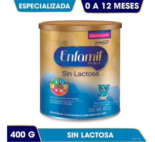 Enfamil Sin Lactosa Premium   Lata X 400 Gr