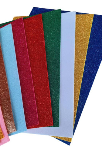Foami Kores Escarchado Carta  Pack De   12 Colores Surtidos 