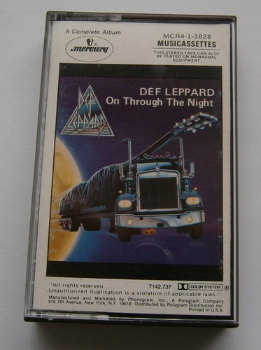 Def Leppard - On Through The Night (cassette Ed. U S A)