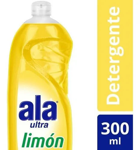 Detergente Ala Ultra Limón Concentrado En Botella 300 ml