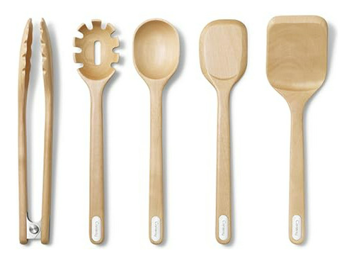 Set Utensilios De Cocina De Madera Caraway - 5 Piezas - Fsc 