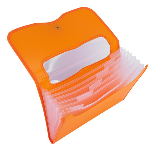 Clasificador Archivador Fuelle Deli A4 -7 Divisiones Ventana Color Naranja