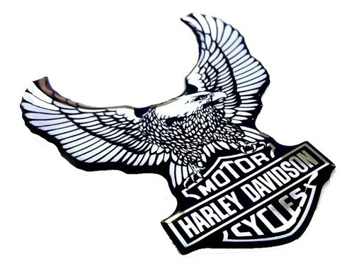 Adesivo Resinado Águia Para Harley Davidson 20102 Cor CROMADO